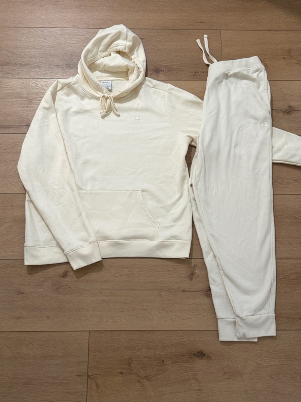 Champion Off-White Hoodie and Joggers Set